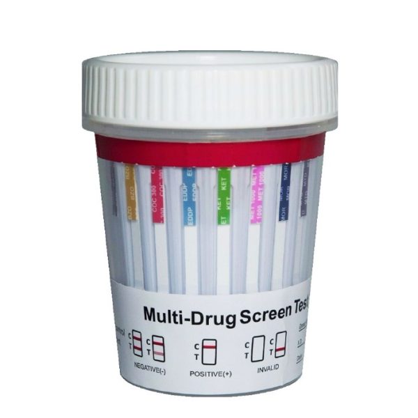 18 Panel Integrated Drug Test Cup + Adulteration/Temperature Strips (25 Test Pack)